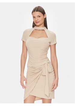 Guess Bluzka Elisea W4GP13 KAQL2 Beżowy Regular Fit - id: 0000303519834 - marki Guess - 181042223 Guess Bluzka Elisea W4GP13 KAQL2 Beżowy Regular Fit ze sklepu MODIVO w kategorii Bluzki damskie - zdjęcie 181042223