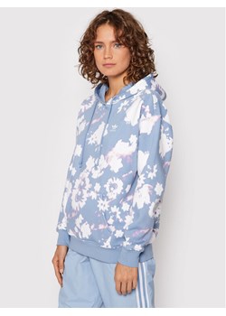 adidas Bluza H20441 Błękitny Relaxed Fit ze sklepu MODIVO w kategorii Bluzy damskie - zdjęcie 181042231