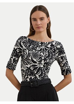 LAUREN RALPH LAUREN Bluzka 200963940001 Czarny Slim Fit ze sklepu MODIVO w kategorii Bluzki damskie - zdjęcie 181042274