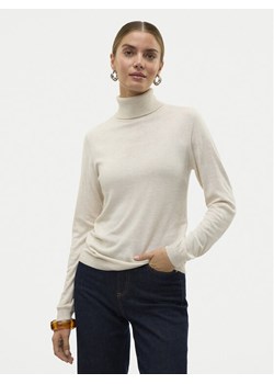 Vero Moda Golf Iris 10320450 Beżowy Slim Fit ze sklepu MODIVO w kategorii Swetry damskie - zdjęcie 181042643