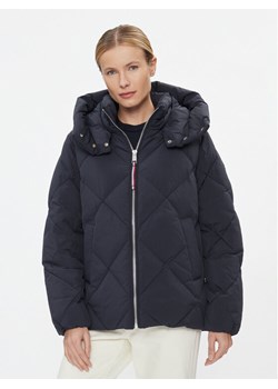 Tommy Hilfiger Kurtka puchowa Diamond Baffle WW0WW40199 Granatowy Relaxed Fit ze sklepu MODIVO w kategorii Kurtki damskie - zdjęcie 181043214
