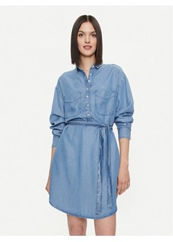 United Colors Of Benetton Sukienka koszulowa 4KHNDV085 Niebieski Regular Fit ze sklepu MODIVO w kategorii Sukienki - zdjęcie 181043304