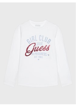 Guess Bluzka J3RI27 K6YW1 Biały Regular Fit ze sklepu MODIVO w kategorii Bluzki dziewczęce - zdjęcie 181043403