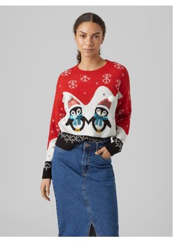 Vero Moda Sweter 10292664 Czerwony Regular Fit ze sklepu MODIVO w kategorii Swetry damskie - zdjęcie 181043831