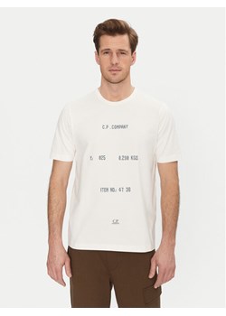 C.P. Company T-Shirt 18CMTS107A110301W Biały Regular Fit ze sklepu MODIVO w kategorii T-shirty męskie - zdjęcie 181044170