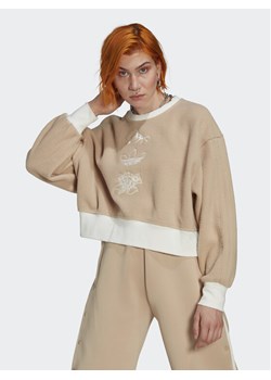 adidas Polar HM1607 Beżowy Regular Fit ze sklepu MODIVO w kategorii Bluzy damskie - zdjęcie 181044312