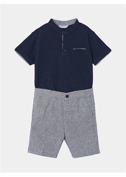 Mayoral Komplet polo i spodenki 3282 Granatowy Regular Fit ze sklepu MODIVO w kategorii Komplety chłopięce - zdjęcie 181044373