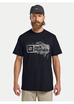 Jack Wolfskin T-Shirt Brand T A64116 Granatowy Regular Fit ze sklepu MODIVO w kategorii T-shirty męskie - zdjęcie 181044403