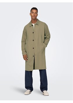 Only & Sons Trencz Malcom 22024246 Zielony Regular Fit ze sklepu MODIVO w kategorii Płaszcze męskie - zdjęcie 181044514