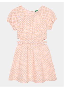 United Colors Of Benetton Sukienka codzienna 4XTWCV019 Pomarańczowy Regular Fit ze sklepu MODIVO w kategorii Sukienki dziewczęce - zdjęcie 181044661
