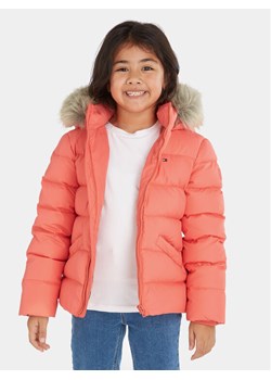 Tommy Hilfiger Kurtka puchowa Essential KG0KG07399 D Koralowy Regular Fit ze sklepu MODIVO w kategorii Kurtki dziewczęce - zdjęcie 181044791