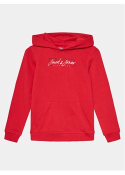 Jack&Jones Junior Bluza Zuri 12249874 Czerwony Standard Fit - id: 0000303244323 - marki Jack & Jones Junior - 181044803 Jack&Jones Junior Bluza Zuri 12249874 Czerwony Standard Fit ze sklepu MODIVO w kategorii Bluzy chłopięce - zdjęcie 181044803