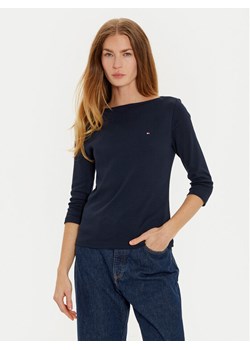Tommy Hilfiger Bluzka New Cody WW0WW40589 Granatowy Slim Fit ze sklepu MODIVO w kategorii Bluzki damskie - zdjęcie 181044832