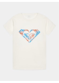 Roxy T-Shirt Day And Night ERGZT03954 Biały Regular Fit ze sklepu MODIVO w kategorii Bluzki dziewczęce - zdjęcie 181044844