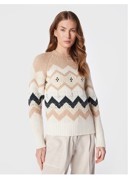 Peserico Sweter E99948F03R Beżowy Regular Fit ze sklepu MODIVO w kategorii Swetry damskie - zdjęcie 181044874