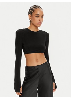 NORMA KAMALI Bluzka KK1246PLA96001 Czarny Regular Fit ze sklepu MODIVO w kategorii Bluzki damskie - zdjęcie 181045173