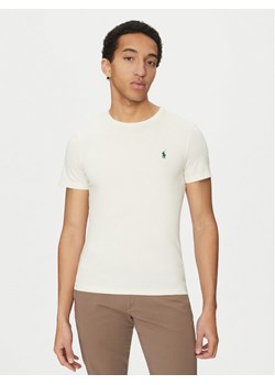 Polo Ralph Lauren T-Shirt 710671438421 Écru Slim Fit ze sklepu MODIVO w kategorii T-shirty męskie - zdjęcie 181045281