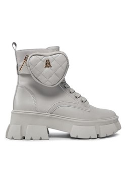 Steve Madden Trapery Tanker-H Bootie SM19000035 SM19000035-287 Écru ze sklepu MODIVO w kategorii Workery damskie - zdjęcie 181045323
