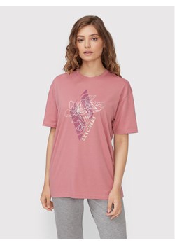 Skechers T-Shirt Diamond Magnolia Outline Everybody WTS354 Różowy Relaxed Fit ze sklepu MODIVO w kategorii Bluzki damskie - zdjęcie 181045573