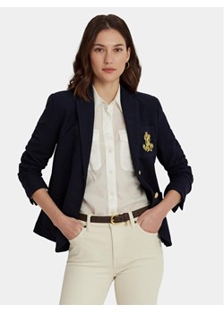 Lauren Ralph Lauren Marynarka 200797305005 Granatowy Slim Fit ze sklepu MODIVO w kategorii Marynarki damskie - zdjęcie 181045633