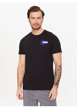 Puma Koszulka techniczna Graphic 523237 Czarny Regular Fit ze sklepu MODIVO w kategorii T-shirty męskie - zdjęcie 181045723
