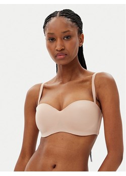 Hunkemöller Biustonosz push-up Smooth 206739 Beżowy ze sklepu MODIVO w kategorii Biustonosze - zdjęcie 181045852