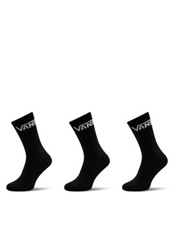Vans Zestaw 3 par wysokich skarpet męskich Classic Crew VN000F0XBLK1 Czarny ze sklepu MODIVO w kategorii Skarpetki męskie - zdjęcie 181045910