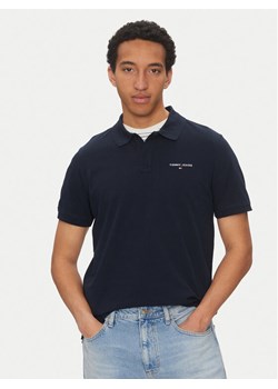 Tommy Jeans Polo Linear DM0DM20914 Granatowy Regular Fit ze sklepu MODIVO w kategorii T-shirty męskie - zdjęcie 181046044