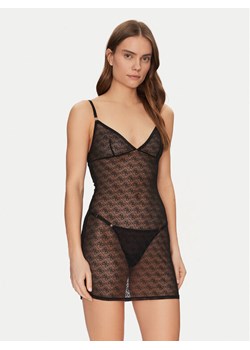Guess Koszula nocna O5RX02 KCLB0 Czarny Slim Fit ze sklepu MODIVO w kategorii Koszule nocne - zdjęcie 181046182