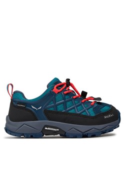 Salewa Trekkingi Jr Wildfire Wp 64009-8641 Niebieski ze sklepu MODIVO w kategorii Buty trekkingowe dziecięce - zdjęcie 181046290