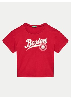 United Colors Of Benetton T-Shirt 3096C10LG Czerwony Regular Fit ze sklepu MODIVO w kategorii T-shirty chłopięce - zdjęcie 181046571