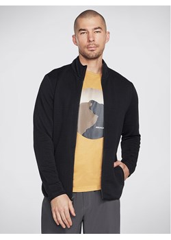 Skechers Kurtka przejściowa The Hoodless Hoodie Ottoman Jacket JA25 Czarny Regular Fit ze sklepu MODIVO w kategorii Kurtki męskie - zdjęcie 181046624
