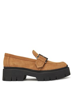HUGO Loafersy 50541731 Beżowy ze sklepu MODIVO w kategorii Lordsy damskie - zdjęcie 181046703