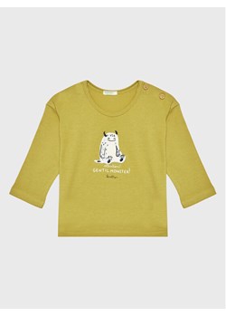 United Colors Of Benetton Bluzka 3ATNA101R Zielony Regular Fit ze sklepu MODIVO w kategorii T-shirty chłopięce - zdjęcie 181046902