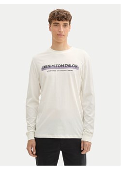 Tom Tailor Denim Longsleeve 1043888 Biały Regular Fit ze sklepu MODIVO w kategorii T-shirty męskie - zdjęcie 181046943