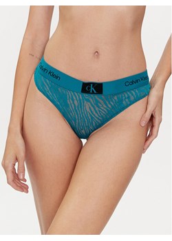 Calvin Klein Underwear Stringi 000QF7378E Zielony ze sklepu MODIVO w kategorii Majtki damskie - zdjęcie 181046953