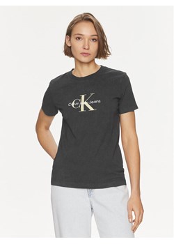 Calvin Klein Jeans T-Shirt Archival Monologo J20J223272 Czarny Regular Fit ze sklepu MODIVO w kategorii Bluzki damskie - zdjęcie 181047154