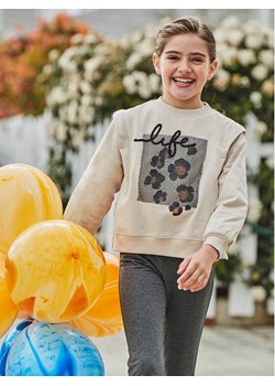 Mayoral Komplet bluza i legginsy 7755 Beżowy Regular Fit ze sklepu MODIVO w kategorii Komplety dziewczęce - zdjęcie 181047314