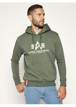 Alpha Industries Bluza Basic 178312 Zielony Regular Fit ze sklepu MODIVO w kategorii Bluzy męskie - zdjęcie 181047541