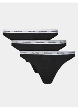 Calvin Klein Underwear Komplet 3 par stringów 000QD5209E Czarny ze sklepu MODIVO w kategorii Majtki damskie - zdjęcie 181047602
