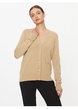 Lauren Ralph Lauren Kardigan 200916279001 Beżowy Regular Fit ze sklepu MODIVO w kategorii Swetry damskie - zdjęcie 181047624
