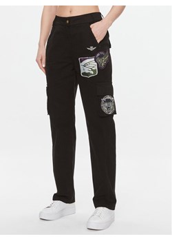 Aeronautica Militare Spodnie materiałowe 232PA1571DCT3221 Czarny Regular Fit ze sklepu MODIVO w kategorii Spodnie damskie - zdjęcie 181047743