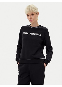 KARL LAGERFELD Bluza A2W20066 Czarny Regular Fit ze sklepu MODIVO w kategorii Bluzy damskie - zdjęcie 181048102