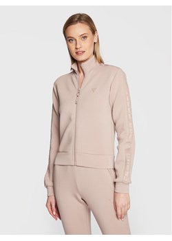 Guess Bluza New Allie Scuba V2YQ17 K7UW2 Beżowy Regular Fit ze sklepu MODIVO w kategorii Bluzy damskie - zdjęcie 181048144