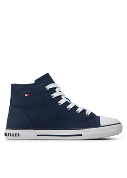 Tommy Hilfiger Trampki Higt Top Lace-Up T3X4-32209-0890 S Granatowy ze sklepu MODIVO w kategorii Trampki dziecięce - zdjęcie 181048180