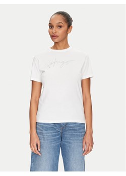 HUGO T-Shirt Damacia 50535491 Biały Regular Fit ze sklepu MODIVO w kategorii Bluzki damskie - zdjęcie 181048181