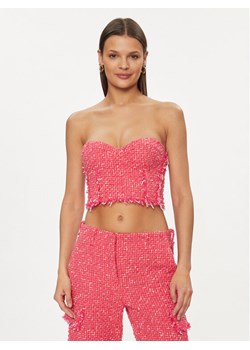 Patrizia Pepe Top 8C0678/A376-F592 Różowy Regular Fit - id: 0000303402235 - marki Patrizia Pepe - 181048283 Patrizia Pepe Top 8C0678/A376-F592 Różowy Regular Fit ze sklepu MODIVO w kategorii Bluzki damskie - zdjęcie 181048283