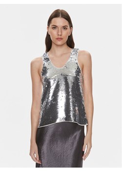 Samsøe Samsøe Top Lykke F23400085 Srebrny Regular Fit ze sklepu MODIVO w kategorii Bluzki damskie - zdjęcie 181048484