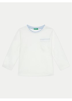United Colors Of Benetton Bluzka 3KWZG10F5 Biały Regular Fit ze sklepu MODIVO w kategorii T-shirty chłopięce - zdjęcie 181048563