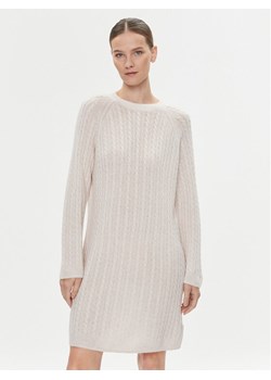 Tommy Hilfiger Sukienka dzianinowa WW0WW39927 Beżowy Relaxed Fit ze sklepu MODIVO w kategorii Sukienki - zdjęcie 181049043